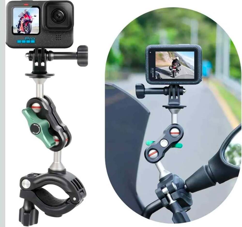 Motorcycle & Bicycle Handlebar Action Camera Mount